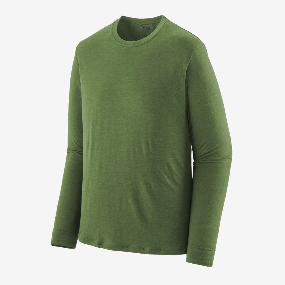 Men's Patagonia Men's Long-Sleeved Capilene Cool Merino Shirt - Green - Medium